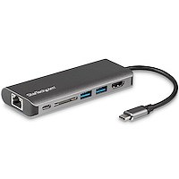 USB C Multiport Adapter, Portable USB-C Dock to 4K HDMI, 2-pt USB 3.0 Hub, SD/SDHC, GbE, 60W PD Pass