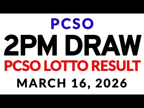Lotto Result Today 2pm draw March 16, 2026 Monday Swertres Ez2 Pcso Live Result