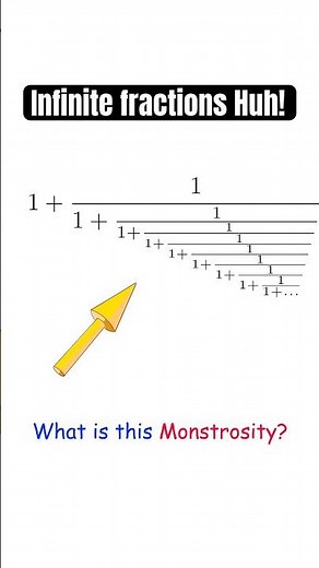 Infinite fractions & golden ratio... no way! #maths