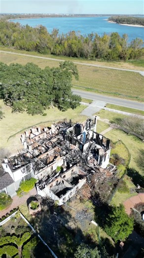 Aftermath of the fire at Nottoway Plantation in White Castle, LA. It was the largest surviving antebellum plantation house in the Southern U.S. , and the second largest ever constructed of its kind but it was destroyed by a fire on May 15, 2025. It was believed to have been an electrical fire. #NottowayPlantation #whitecastle #Louisiana #sugarcane #louisianabackroads #history | Craig Crawford