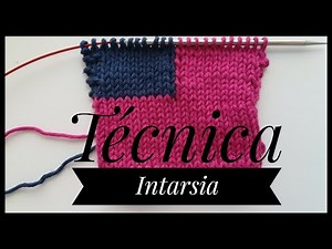 Intarsia technique. Knitting with two or more colors on two needles.