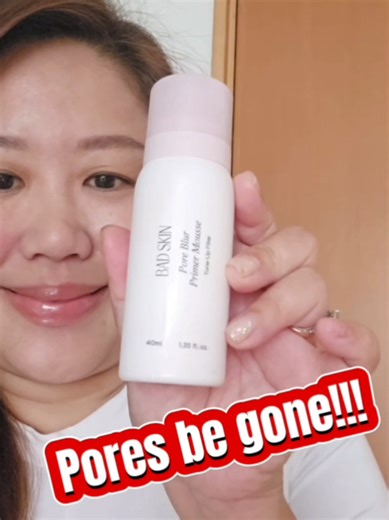 Minimize pore in an instant! I achieve this using @badskin.official Pore Blur Primer Mousse with a blurring effect that smooths the appearance of pores, acne scars, and dark spots, while brightening the skin tone for a radiant complexion. Super love the lightweight Mousse Texture that blends seamlessly for a smooth and even complexion Pore-Blurring Effect which instantly minimizes the appearance of pores and fine lines, creating a flawless silky finish Oil-Control & Long-Lasting - Absorbs excess