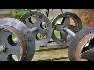 Anyone Can Make Railway Wheels From A Pipe - the cheapest wheels possible.