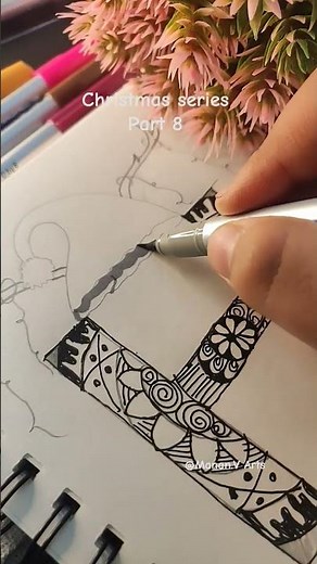 Letter H Art 🎨👍🏻❤️ | Christmas series Part 8 | #shorts #mandala #art