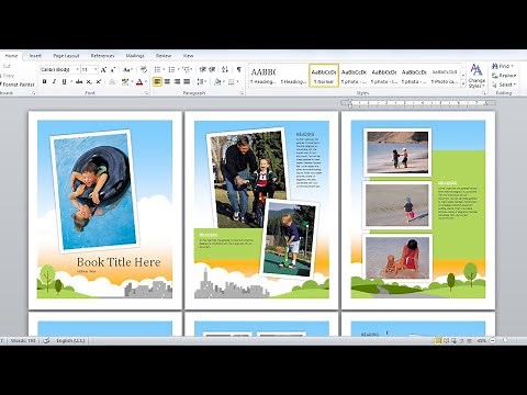 Scrapbook Page Design in Ms word || Book Design Making Tutorial in Ms word ||