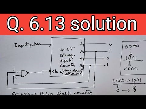Q. 6.13: Show that a BCD ripple counter can be constructed using a four‐bit binary ripple counter