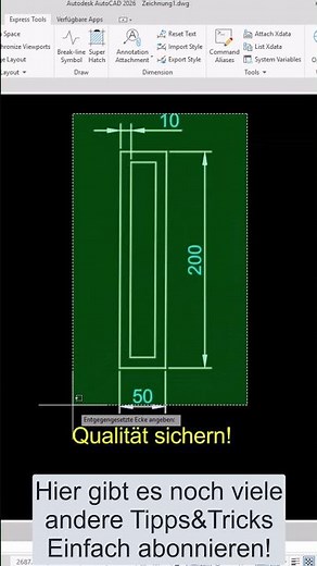 AutoCAD Bemaßungen zurücksetzen - 23 Sekunden Zeit? #construction #autocad #drawing #tutorial #2d