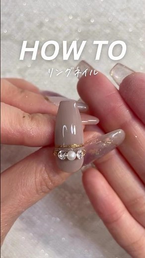 華やかなアクセント♡︎リングネイルのやり方 #ミラーネイル #リングネイル #オフィスネイル