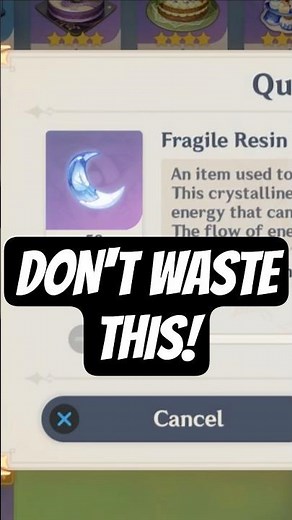 Never WASTE Your FRAGILE RESIN ‐ Genshin Impact