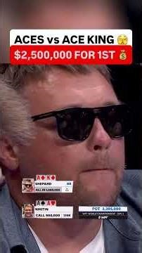 ACES vs ACE KING for PILES at the $10,400 WPT World Championship 😨 #wpt #poker #shorts