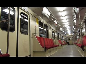 Warsaw Metro, ride on a Metrowagonmash 81-717 train line M1