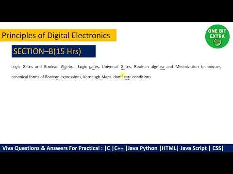GNDU BCA Principles of Digital Elecrtonics Complete Syllabus |