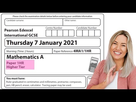 January 2021 Paper 1HR - Edexcel IGCSE Mathematics (4MA1) - Complete Walkthrough