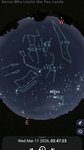 The Ancient Egyptian Sky Constellations on March 10 2026
