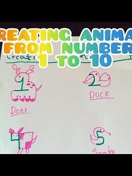 Creating animals from numbers |Kids Fun | Fun with numbers