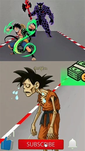 Goku vs Luffy LOSE !! 🤯🔥 #Shorts #ZestRun