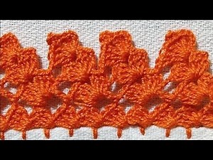 Crochet edging # single row # very easy # for beginners