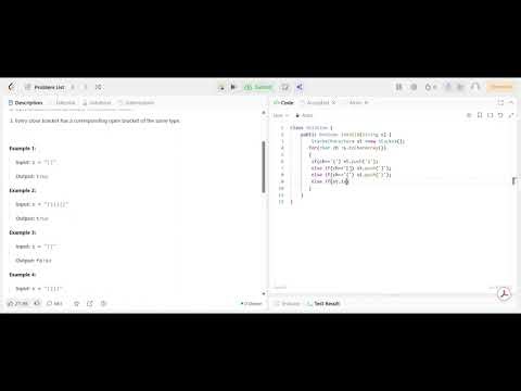 Valid Parenthesis | Leetcode 20 | JAVA -Easy Level