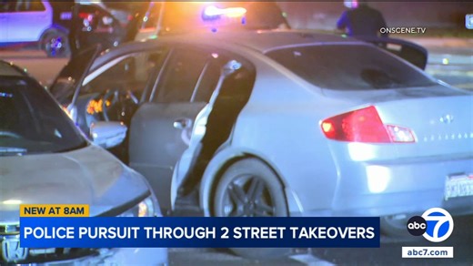 Los Angeles news: Street takeover leads to police chase that went from LA to Long Beach