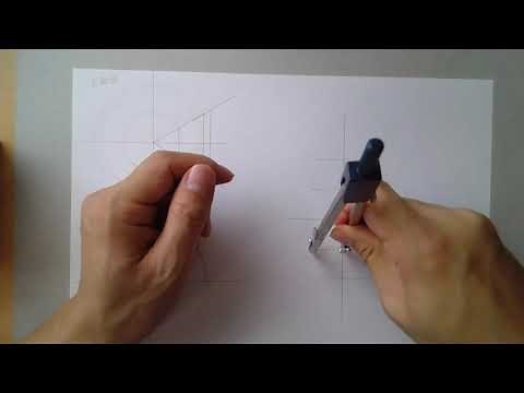 球体6枚羽根の展開図の作図方法