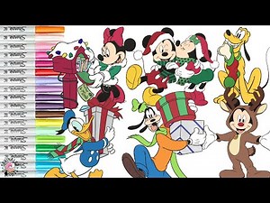 Disney Christmas Coloring Book Compilation Minnie Mouse Mickey Mouse Pluto Goofy and Donald Duck