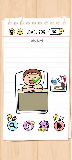 Brain Test Level 209 Solution & Walkthrough | Tricky Puzzles (Android & iOS Shorts)