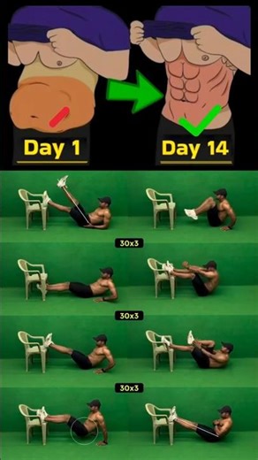 30x3 Chair Exercise → Belly Fat to 6-Pack in JUST 14 Days! 🔥 (Insane Results)"