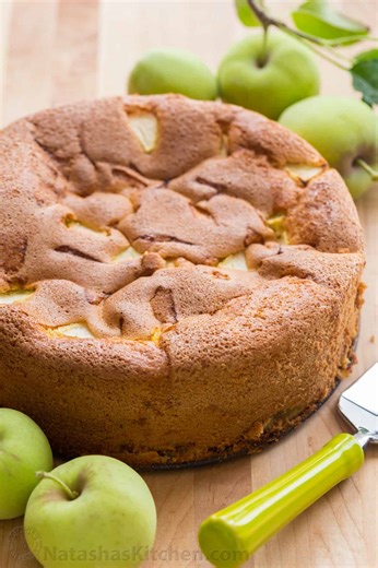 202K views · 3.1K reactions | This Russian apple cake (a.k.a. Sharlotka) is soft, moist, airy, and easy with only 6 ingredients. RECIPE: https://natashaskitchen.com/apple-cake-sharlotka-video/ | NatashasKitchen.com | Facebook