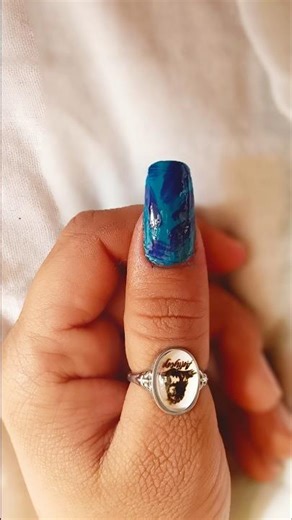 💅 Blue Shades Nail Art Design | Easy Nail Art Tutorial | Simple Nail Design for Beginners #nailart