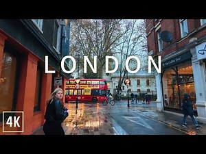 London Walk in the Rain ☔️ Islington to Farringdon 4K