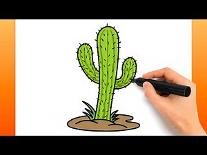 Comment Dessiner Un Cactus (Tutoriel De Dessin Facile)