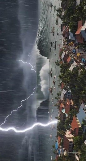 “Massive Tsunami Destroys Coastal Village | Stunning 4K Realism” #shortsdaily