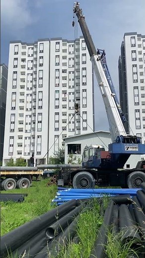 Spun Pile Loading Using Mobile Crane | Heavy Lifting Operation| Construction Site Work #heavylifting