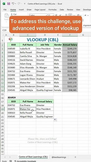 how to copy vlookup formula to multiple rows #excel #exceltips #exceltutorial #shorts