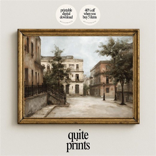 Vintage European Landscape Oil Painting | Rustic Old World Print (digital Download) - Etsy Australia