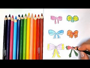 How To Draw Bow In 6 Ways... step by step #easydrawing #howtodraw #drawingforkids #drawingideas
