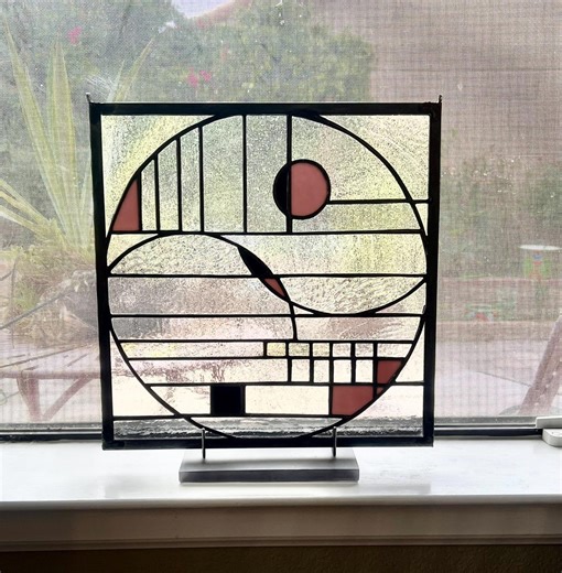 Beginner Friendly Abstract Geometric #8 Stained Glass Pattern - Digital PDF - Approx 15 X 15 - Etsy