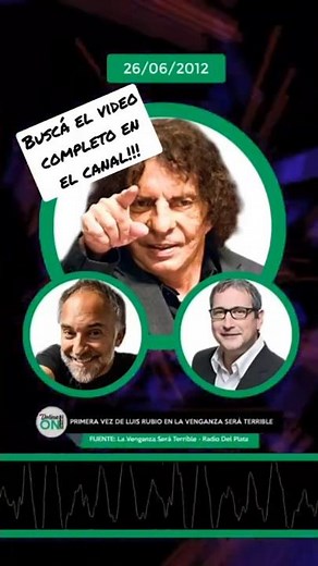 Primer Programa de LUIS RUBIO en LA VENGANZA SERÁ TERRIBLE