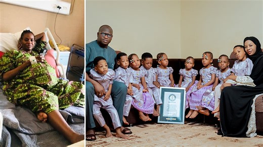 Mali nonuplets' mum glowing in throwback pics from pregnancy with record nine babies