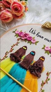 3 friends embroidery hoop #hoopart #friendship #3friends #bestiesforlife #bestiesforever