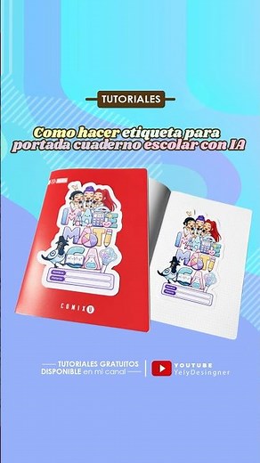 I'll teach you how to design SCHOOL LABELS for notebook COVERS using IA + Canva #label #chatgpt