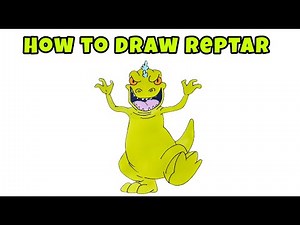 How to Draw Reptar from Rugrats Franchise – Fictional Dinosaur Character