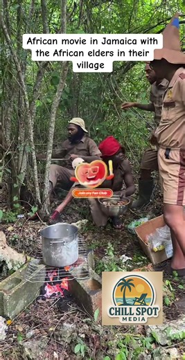 African movie in Jamaica with the African elders in their village