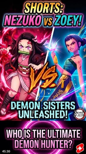 DEMON HUNTERSVSDEMON SLAYER ZOEY vs NEZUKO KPOP Who WINS?🏆PART-1#shorts #kpop #demonslayer #huntrix