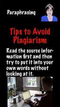 How to Paraphrase and Avoid Plagiarism