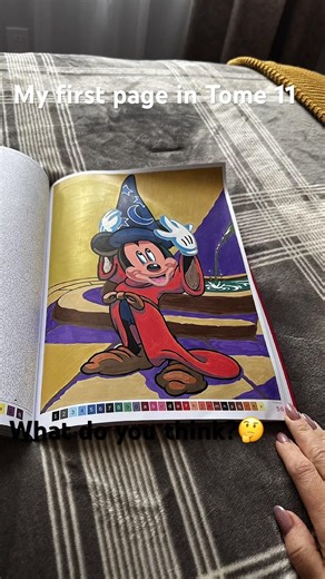 My first work in #disneycoloriagemysteres Tome 11 #asmrcoloring #hachette #coloringforfun