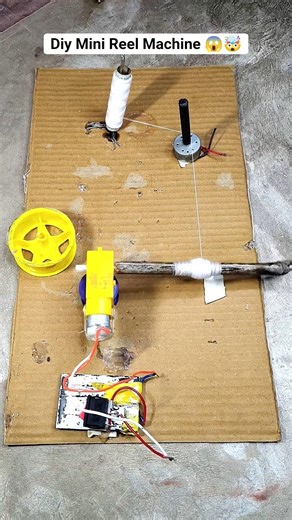 Diy Mini Reel Machine🤯 #dcmotor #diy #reelmachine #anilexperiment20 #shorts #diyprojects #experiment