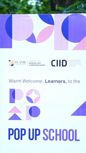 FLAME University and CIID Pop-Up School: Design Workshops & Innovation Witness the highlights of our recent pop-up school in collaboration with the Copenhagen Institute of Interaction Design (CIID). From Service Design to AI for Everyday Life, our workshops led by international experts explored essential aspects of design thinking and innovation. Professionals, students, and educators came together, fostering rich discussions and hands-on learning experiences. Join us on this creative journey wh