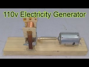 How To Make Electricity Generator 110v With 12v Dc Motor And 110v Fan Diy Electricity Generator