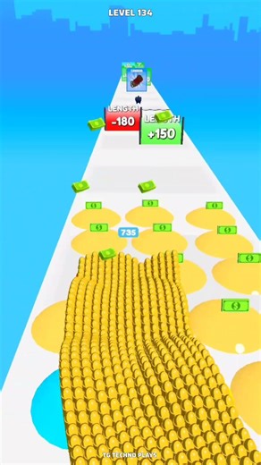 Bullet Stack Run Level 134 - Choose All Green 😍🤯 #trending #shorts #youtubeshorts #games